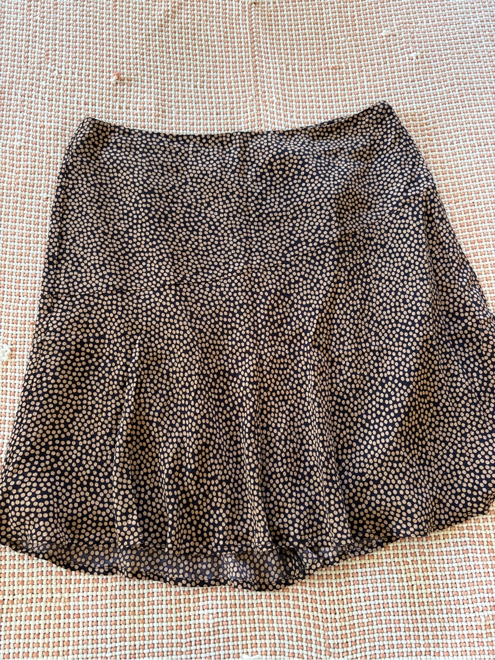 Boden Women’s Black and Cream Polka Dot A-Line Skirt NWT